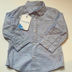 Mayoral Toddler Boys Button down shirt - size 12 months